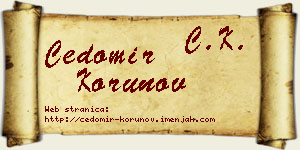 Čedomir Korunov vizit kartica